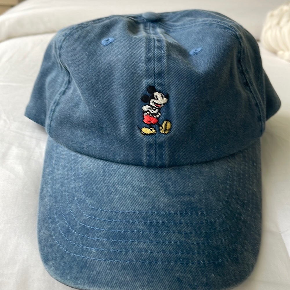 Disney parks denim Mickey embroidered cap